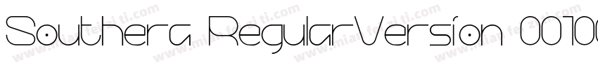 Southera RegularVersion 001000字体转换